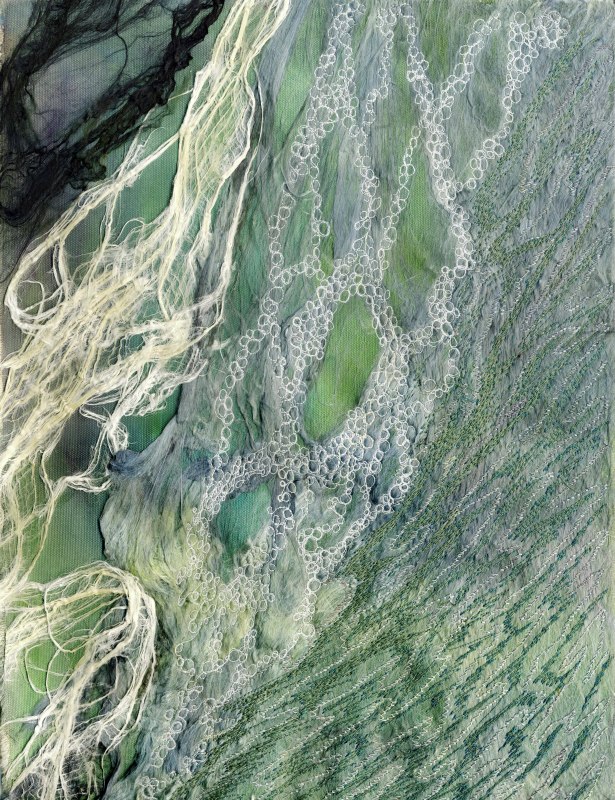 Shoreline 3, mixed media by Julie Shackson