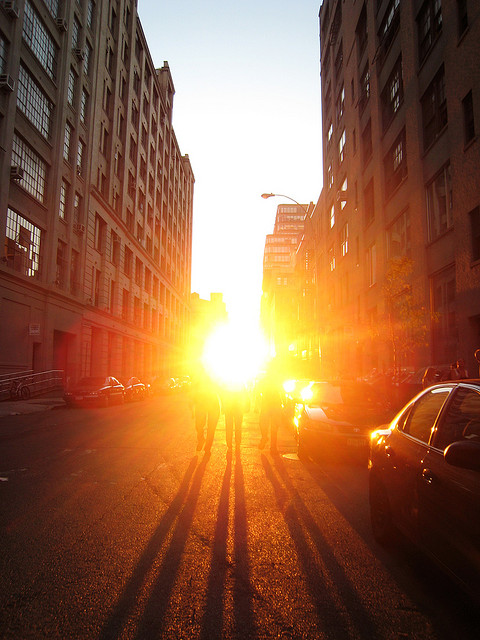 2007 Manhattanhenge. Photo by  Sahadeva Hammari on Flickr.