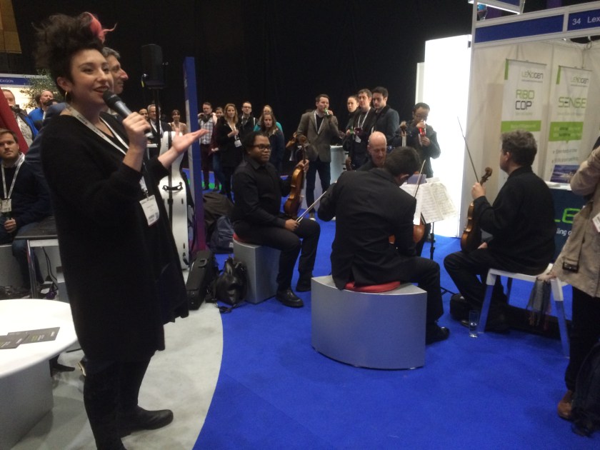 Jarvis and Goldman introducing the Kreutzer Quartet.